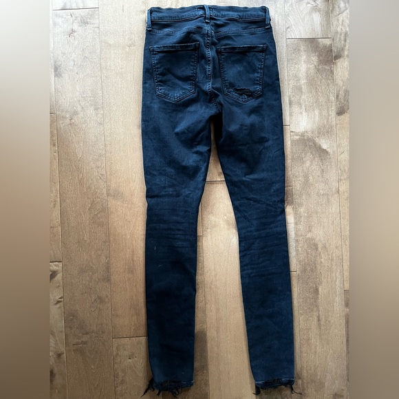 AGOLDE Sophie High Waist Distressed Skinny Jean Black - Picture 3 of 7